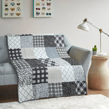 Grey Patch Throw