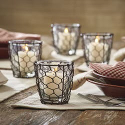 CHICKEN WIRE VOTIVE HOLDER