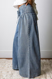 Pin Stripe Wide Leg Jean
