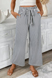 Black Striped Pant