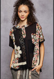 POL ONYX FLORAL TOP