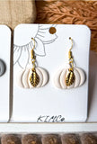 Pumpkin W/Feather Earring