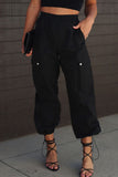 BLACK CARGO PANTS