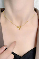 Bow Necklace Gold