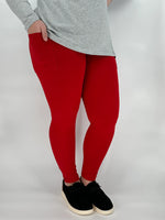 Red Leggins W/Pockets TL