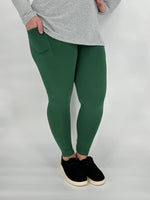 Pine Green Leggings w/pockets TL