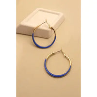 Doublesided Epoxy Hoop Earrings