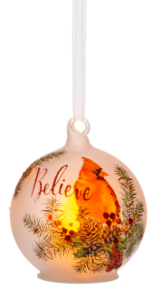 LED Cardinal Ornaments