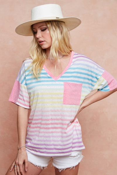 Rainbow Stripe Top