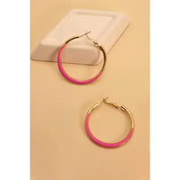 Doublesided Epoxy Hoop Earrings