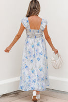 SKY BLUE FLORAL DRESS