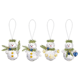 Teeny Mistletoe Snowmen