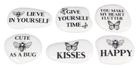 TOKENS SENTIMENTS CERAMIC BOTANICAL  6 ASSORTED