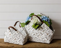 Basket Small-Whitewash Chipwood