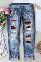 Plaid Snowflake Jean