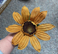 Sunflower Burlap 20" Stem