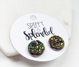 Earring Druzy Stud 10mm