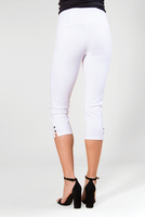 Ponte Cropped Button Pant