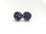 Earring Druzy Stud 10mm