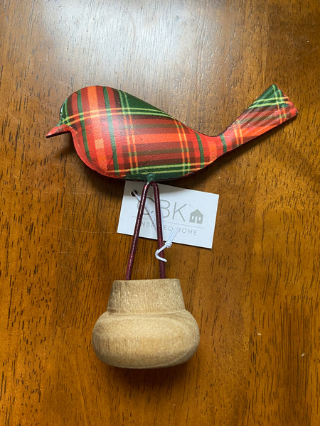 Plaid Christmas Bird