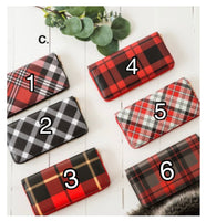 WALLET: PLAID IN 6 ASSORTED COLORS