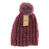 ALLISON CHENILLE CHUNKY KNIT W/POM