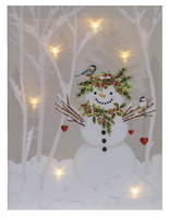 Nature's Noel Light Up Canvas Plaques