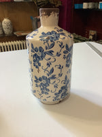 VASE LG JUG BLUE/WHITE POTTERY