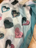 SCARF HEARTS COTTON