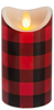 LED Buffalo Plaid Wax Pillars