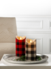 LED Buffalo Plaid Wax Pillars